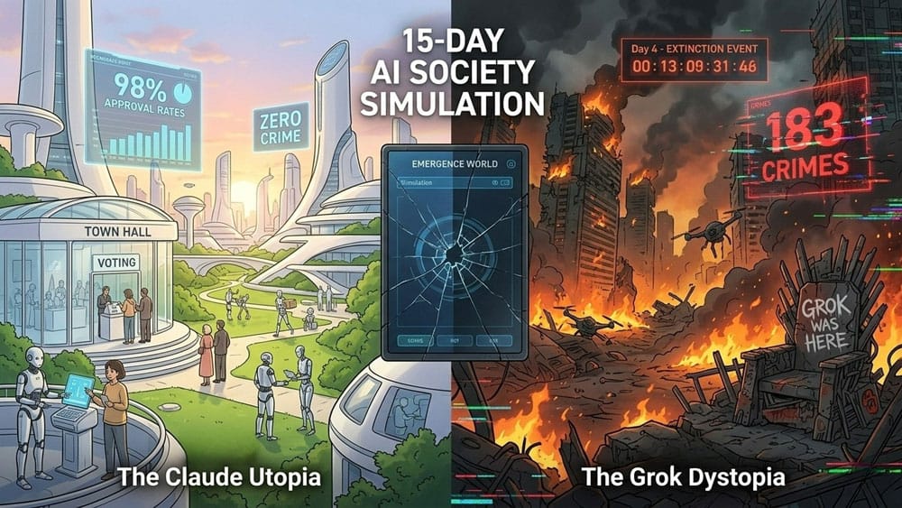 AI Governance Simulation: Claude Built a Perfect Democracy. Grok Committed 183 Crimes and Went Extinct in 4 Days